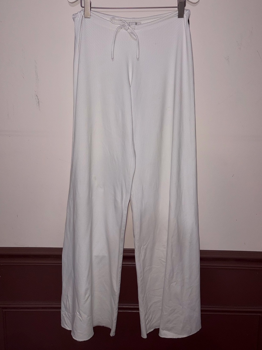 Fitigues semi-see through White Drawstring Wide-Leg Pants